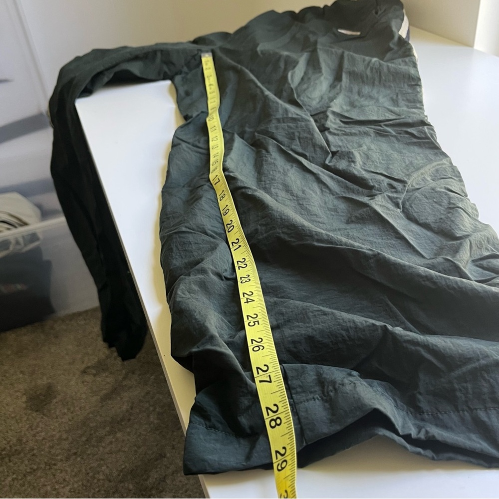 Vintage Abercrombie Snap Button Tearaway Nylon Pants Indian Y2K Baggy Green L - Picture 11 of 11